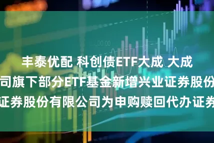 丰泰优配 科创债ETF大成 大成基金管理有限公司旗下部分ETF基金新增兴业证券股份有限公司为申购赎回代办证券公司的公告